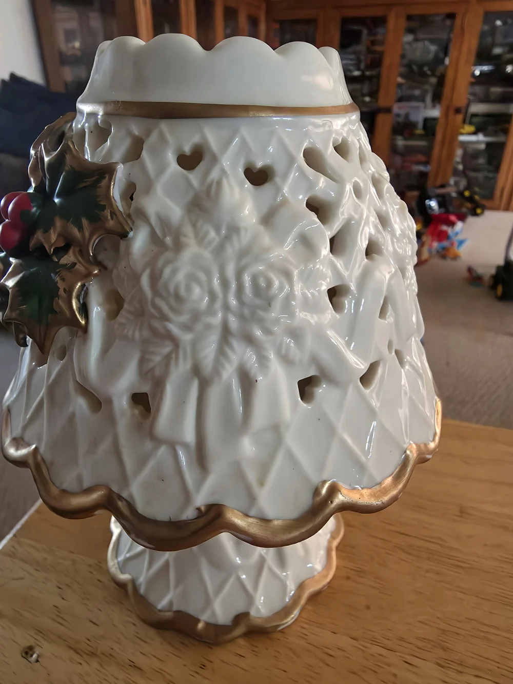 2 Piece Vintage Christmas Fairy Candle Holder